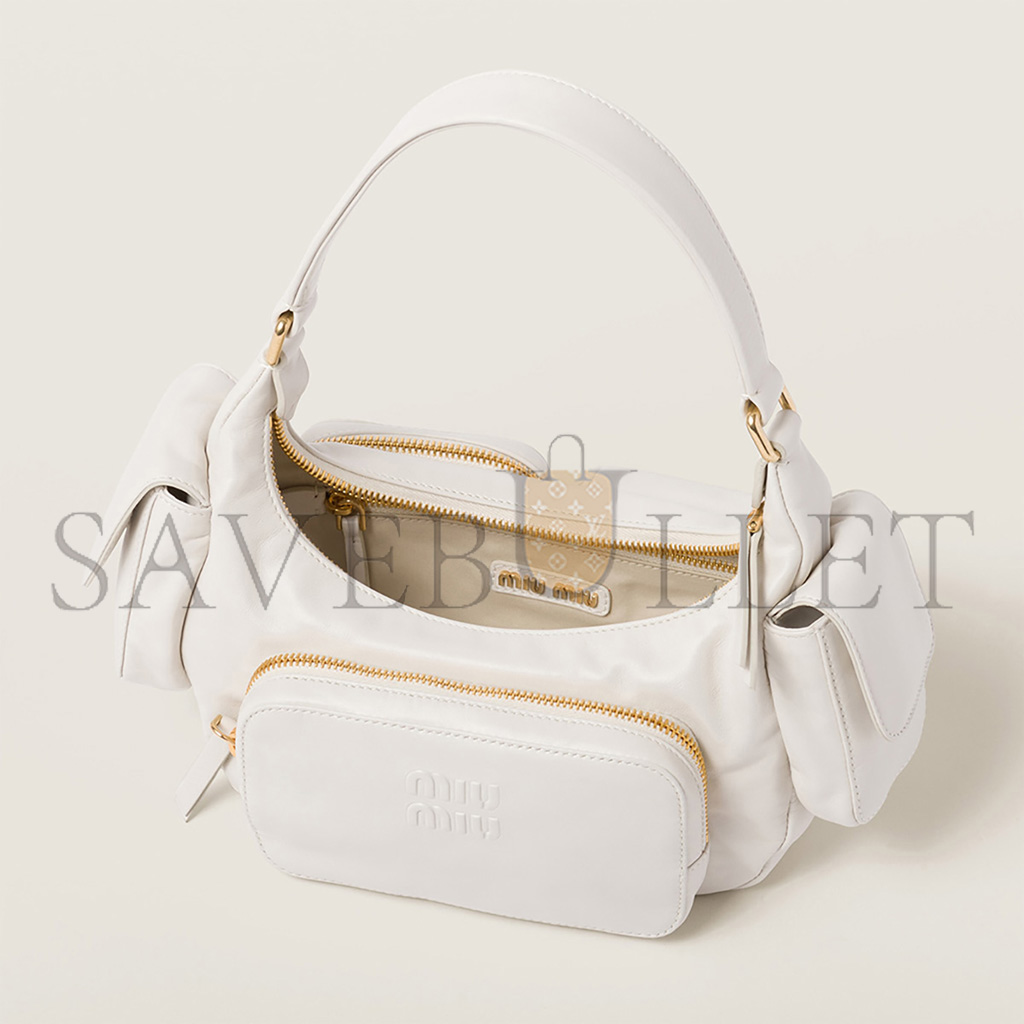 MIU MIU NAPPA LEATHER POCKET BAG 5BC146 (21*12*6cm) MIU MIU NAPPA LEATHER POCKET BAG 5BC146 (21*12*6cm)